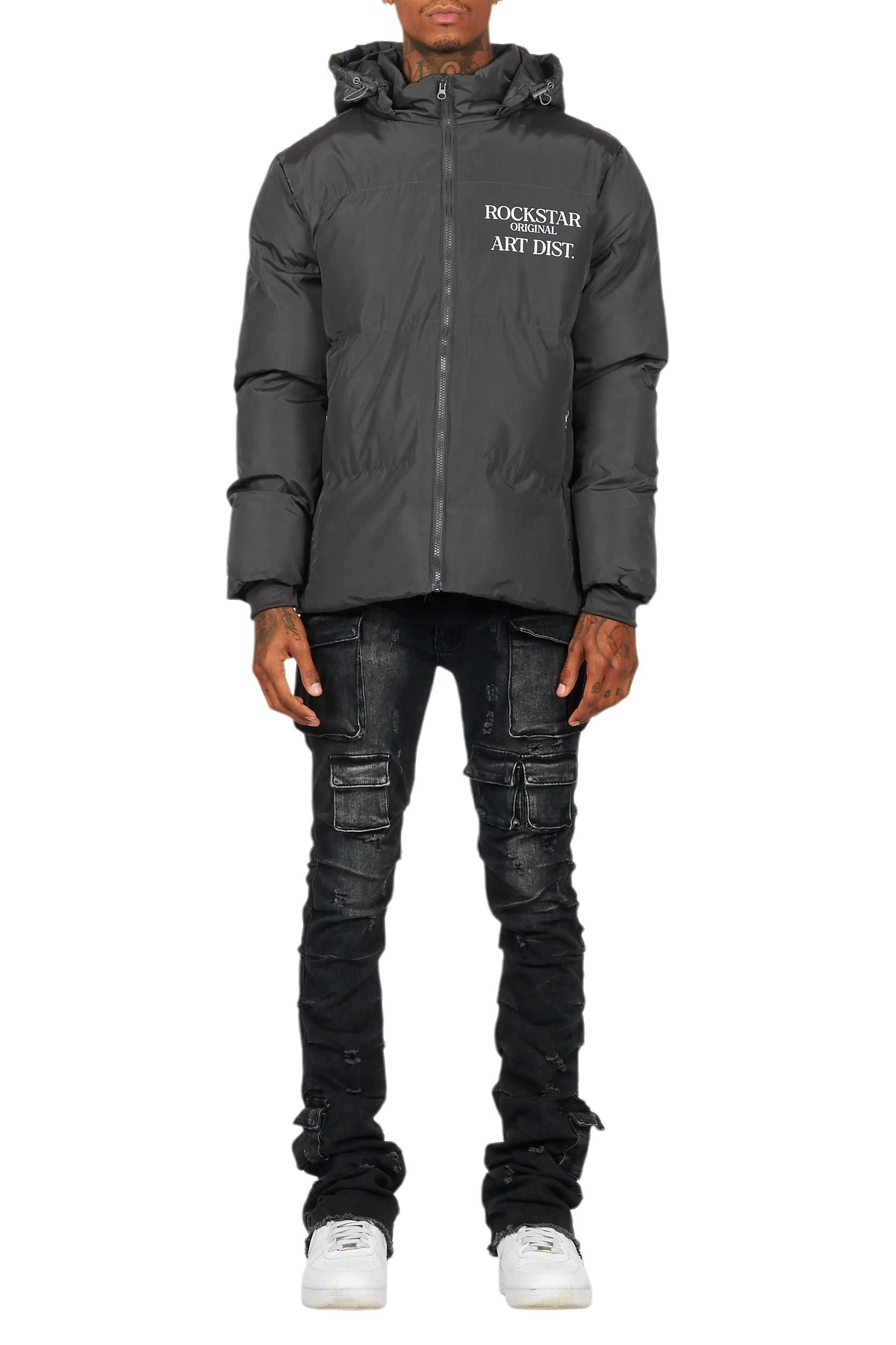 Briggs Charcoal Graphic Puffer Male Product Image