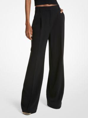 Womens Pleated Wide-Leg Pants Product Image