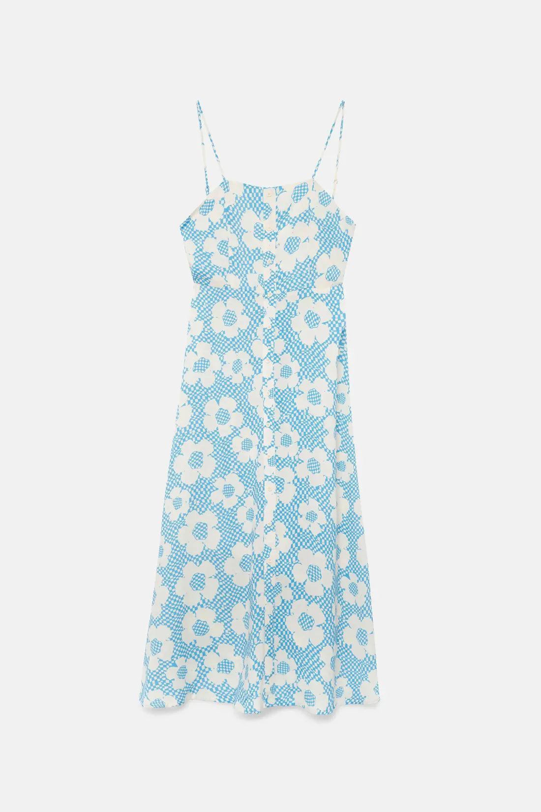 Compania Fantastica Flower Box Long Floral Dress Product Image