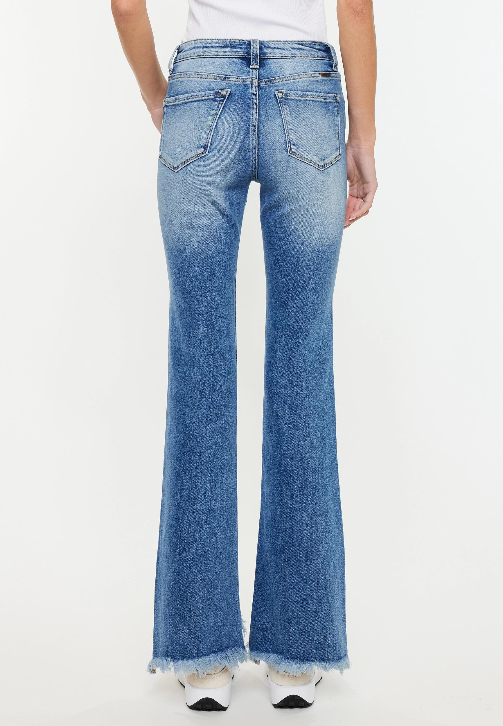 KanCan™ Mid Rise Frayed Hem Bootcut Jean Product Image