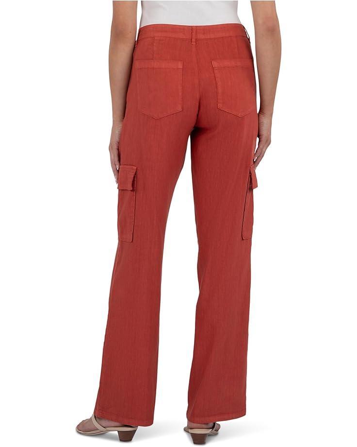 Premium Linen Breezy Mid-Rise Wide Leg Utility Pull-On Pants Product Image
