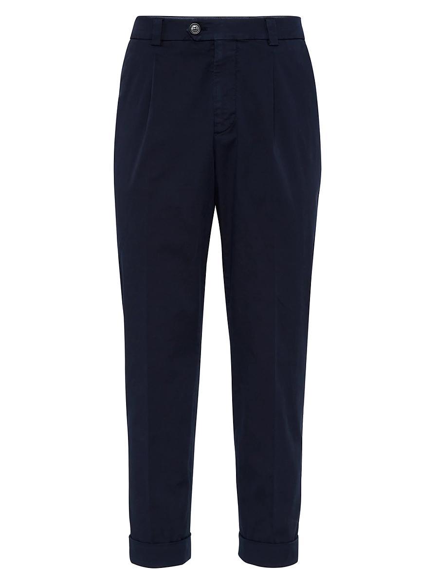 Mens Garment Dyed Leisure Fit Trousers Product Image