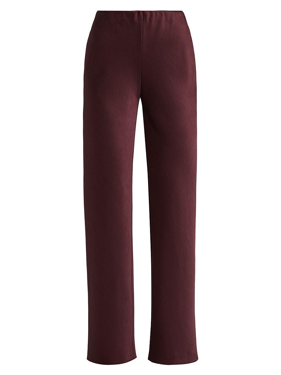 Fluid Bias-Cut Crushed Satin Pants Product Image