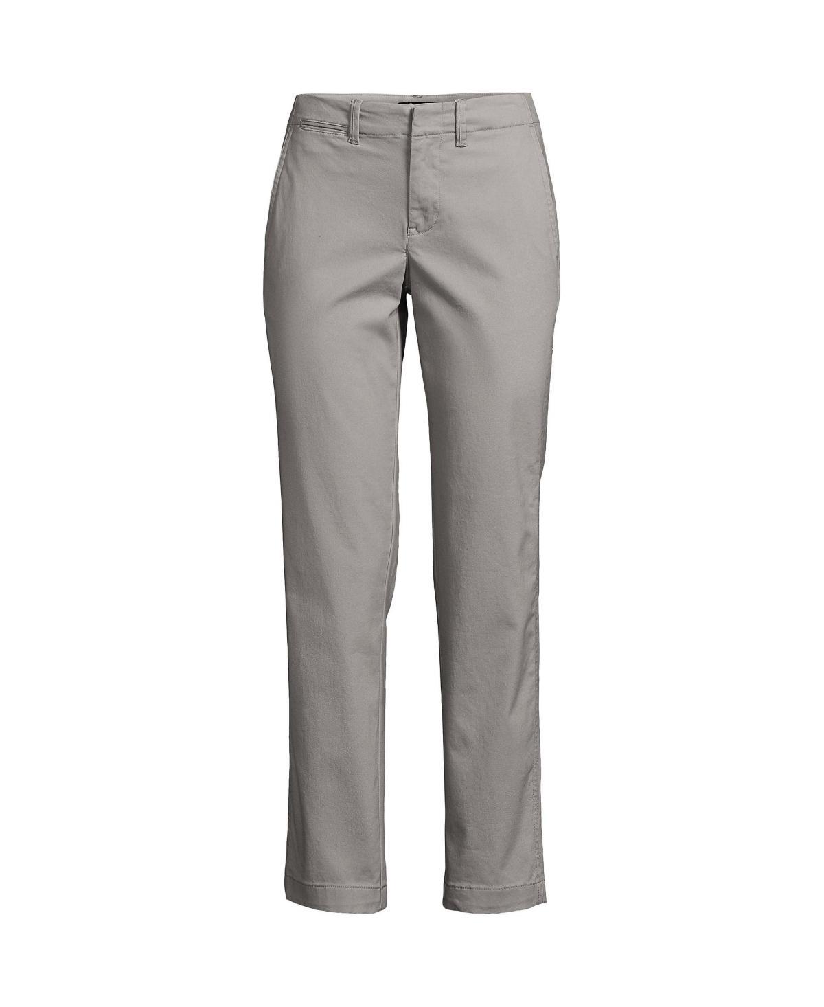 Petite Lands' End Mid Rise Classic Straight Leg Chino Ankle Pants, Women's, Size: 16 Petite, Desert Product Image
