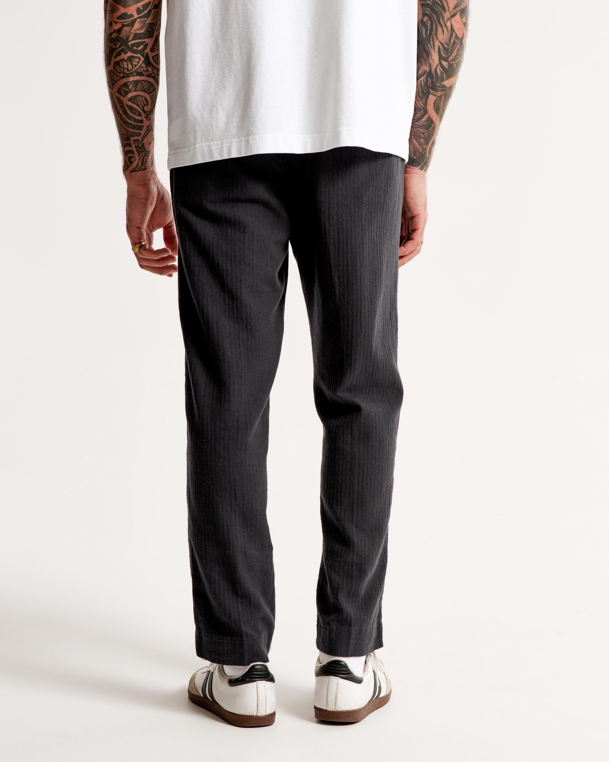 Loose Linen-Blend Permacrease Trouser Product Image