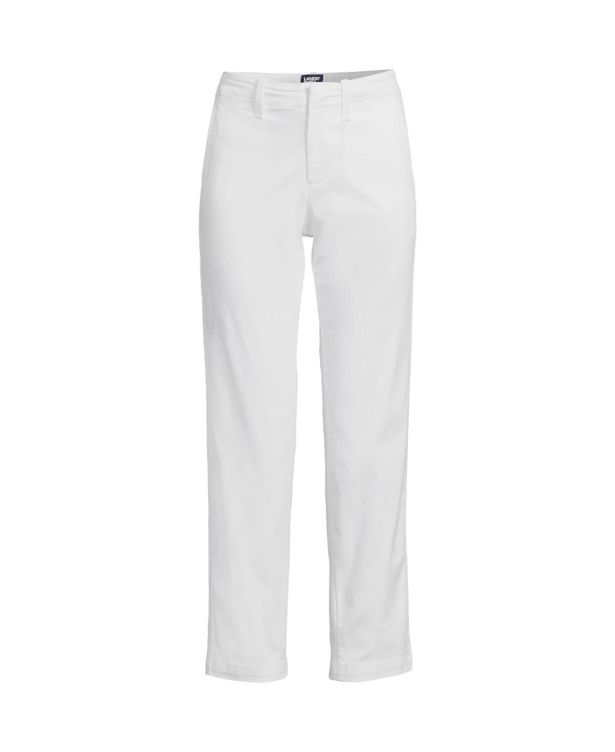 Petite Lands' End Mid Rise Classic Straight Leg Chino Ankle Pants, Women's, Size: 16 Petite, Desert Product Image
