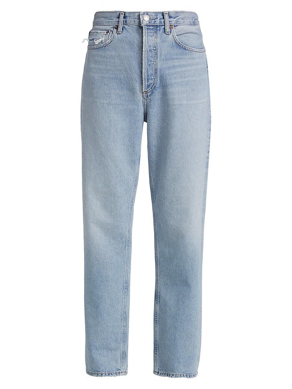 AGOLDE 90's Mid Rise Loose Fit in Denim-Light. Size 23, 24, 25, 27, 28, 29, 30, 31, 32, 33, 34. Product Image
