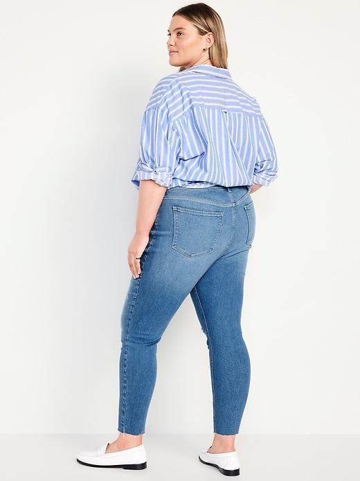 High-Waisted Rockstar Super-Skinny Ankle Jeans Product Image