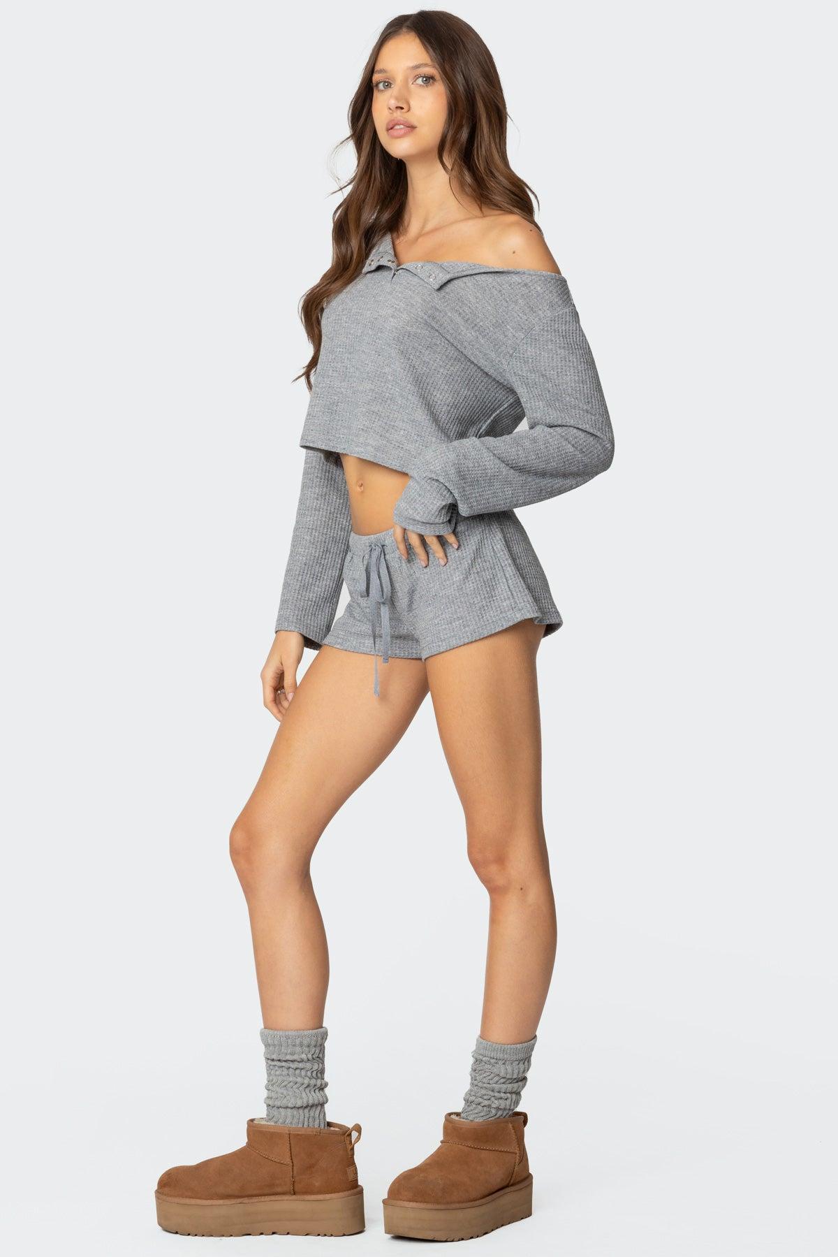 Teddy Waffle Shorts Product Image