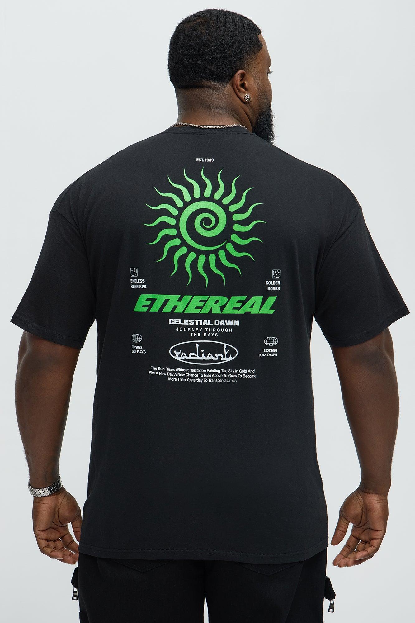 Ethereal Celestial Dawn Short Sleeve Tee - Black Product Image