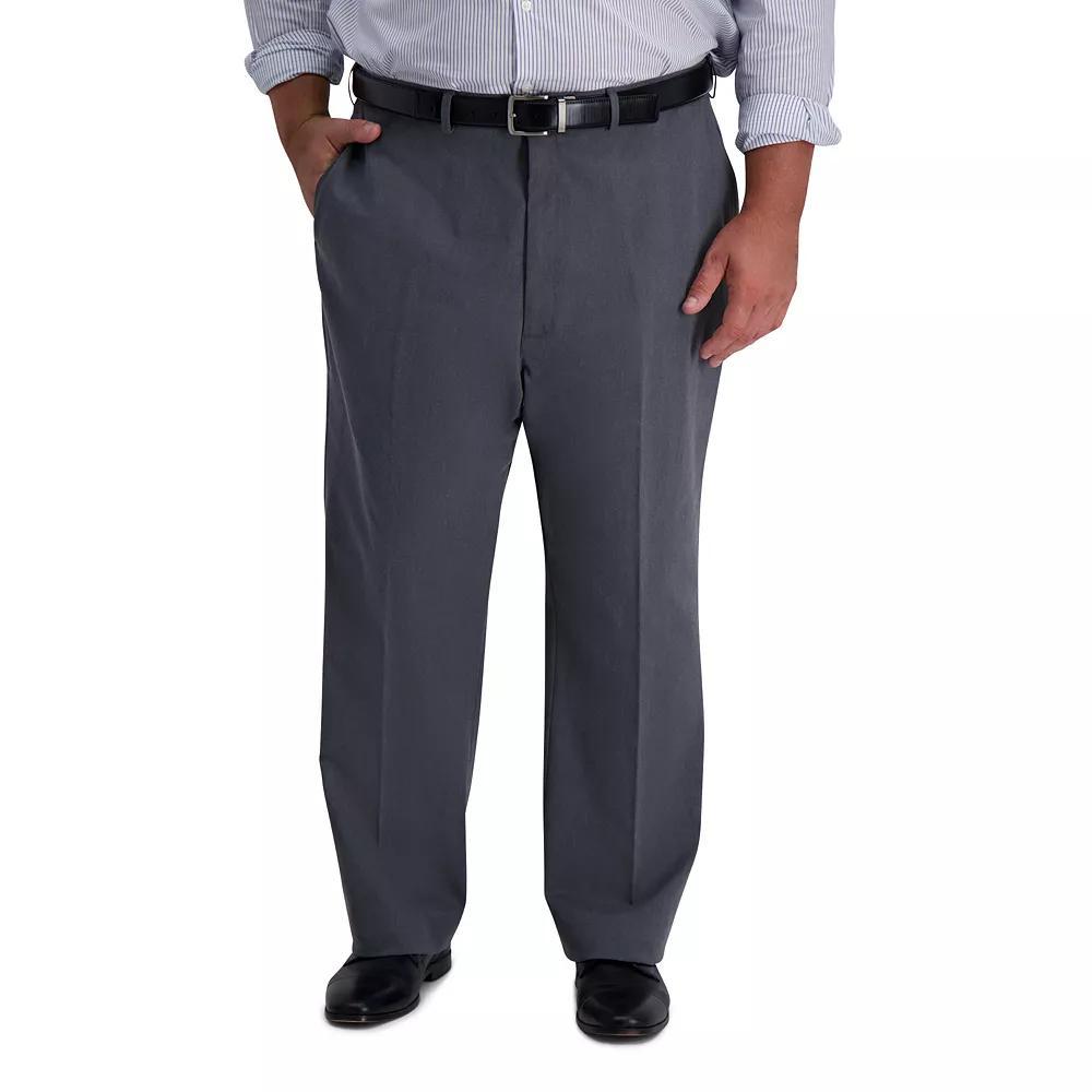 Big & Tall Haggar Iron Free Classic-Fit Flat-Front Pants, Mens Grey Heather Product Image