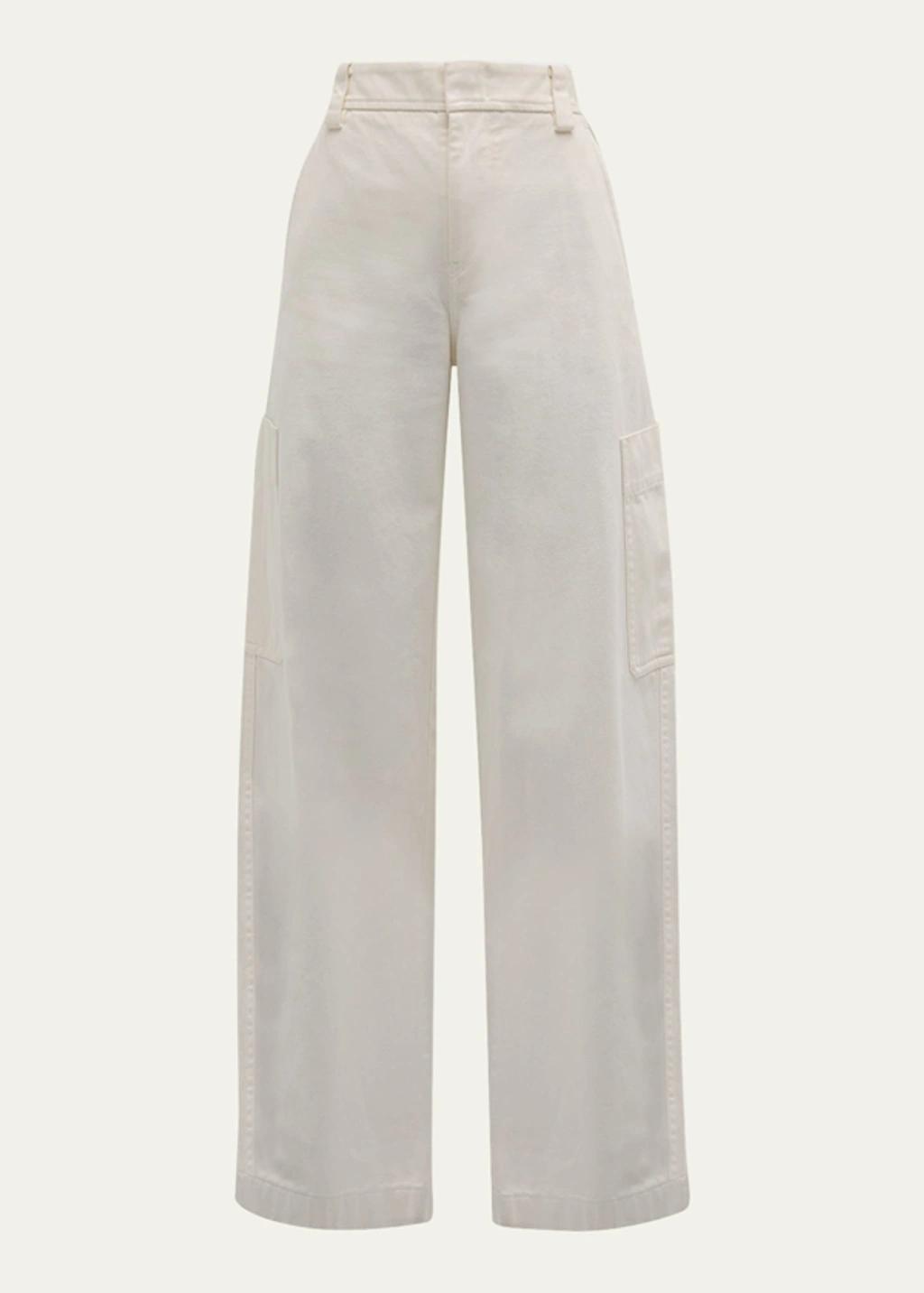 Utility Wide-Leg Cotton Pants Product Image