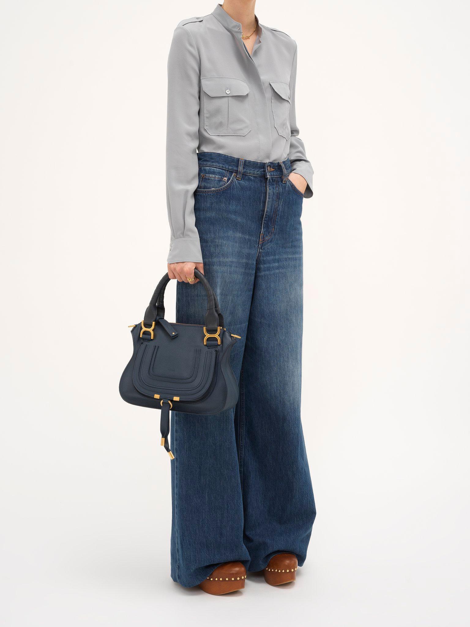 Small Marcie bag in grained leather Product Image