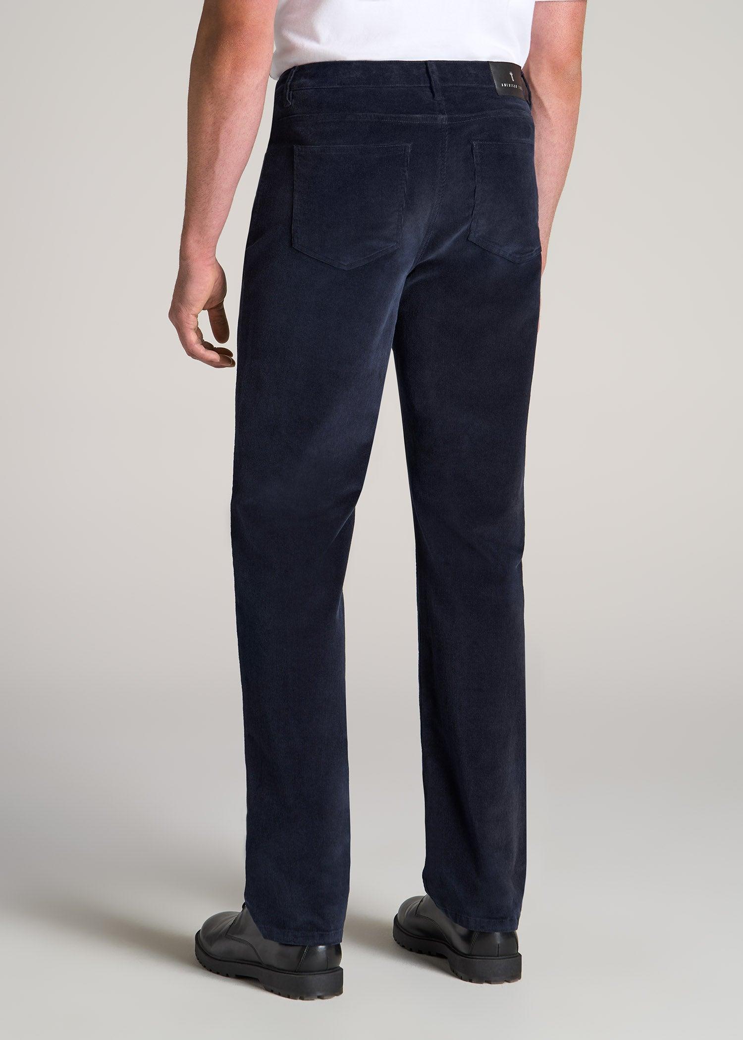 STRAIGHT-LEG Stretch Corduroy Pants for Tall Men in Evening Blue Product Image