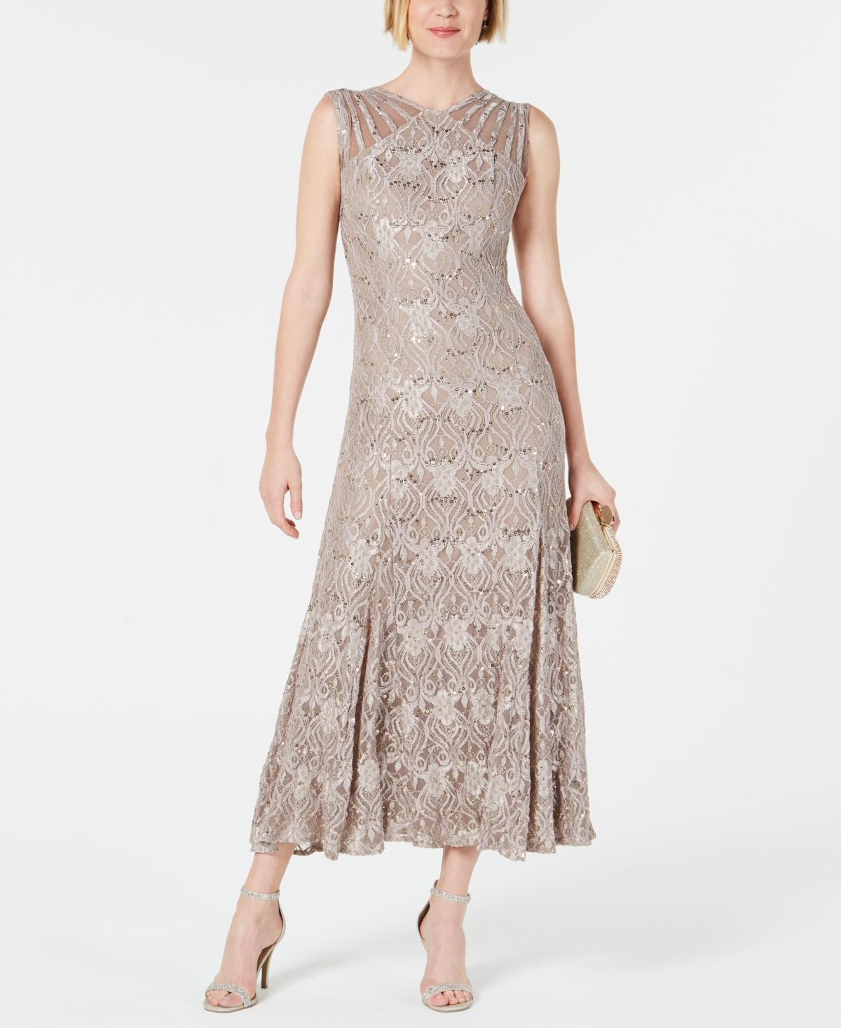 Women's R&M Richards Mermaid Lace Gown, Size: 16, Cadet Product Image