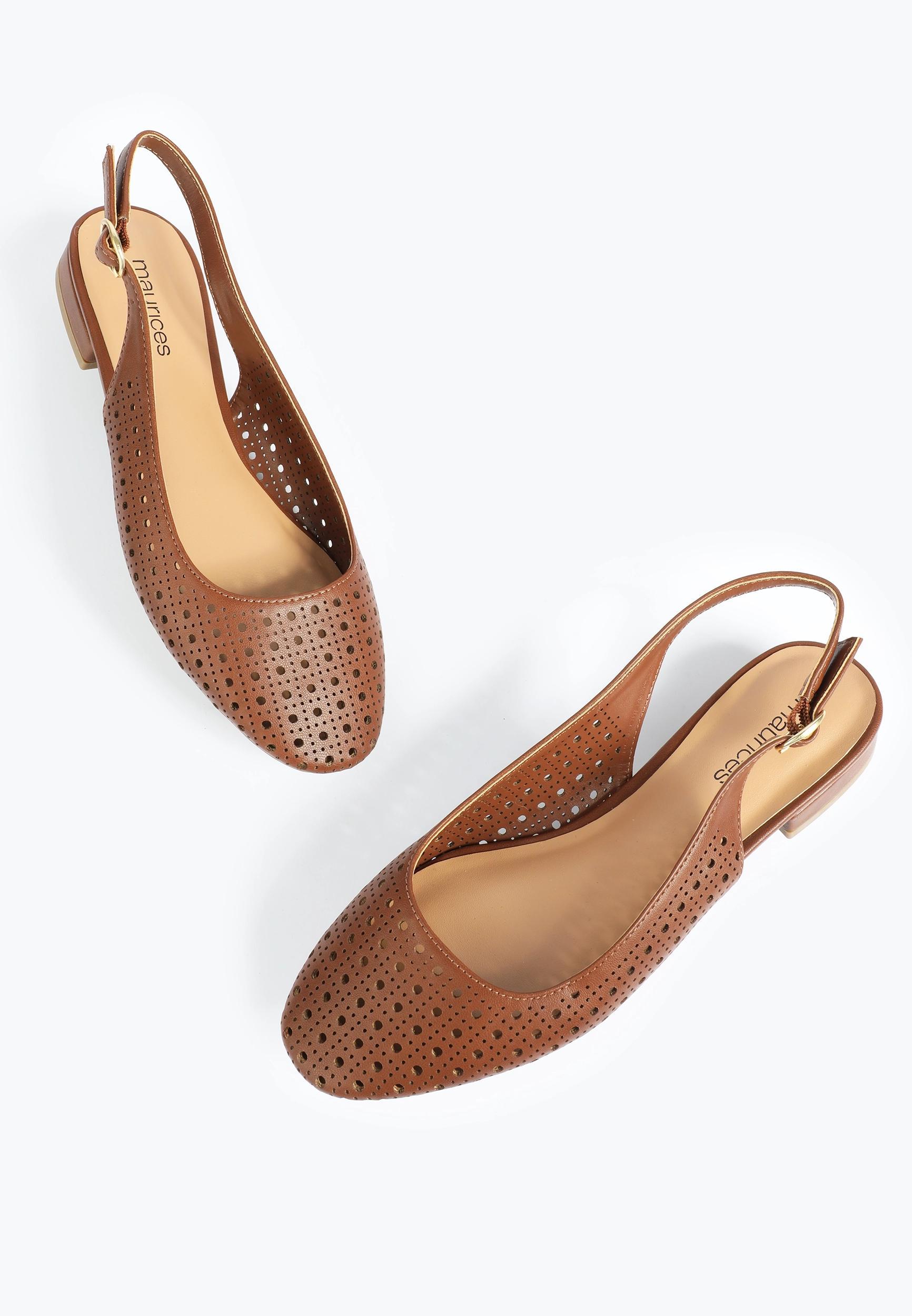 SuperCush Georgia Perforated Slingback Flat Product Image