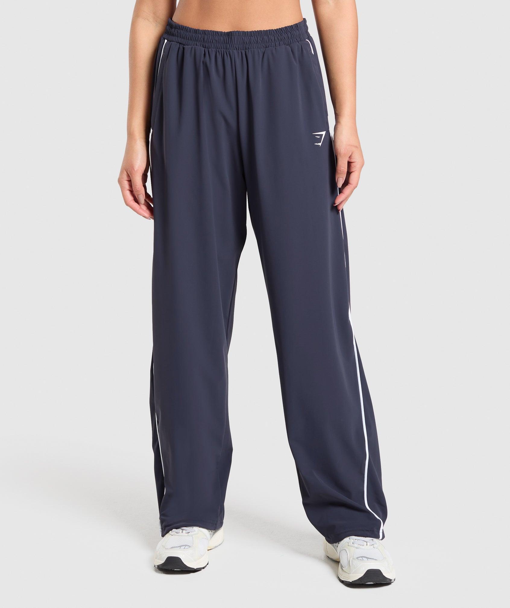 Gymshark Stitch Feature Woven Pants - Heavy Blue Female Product Image