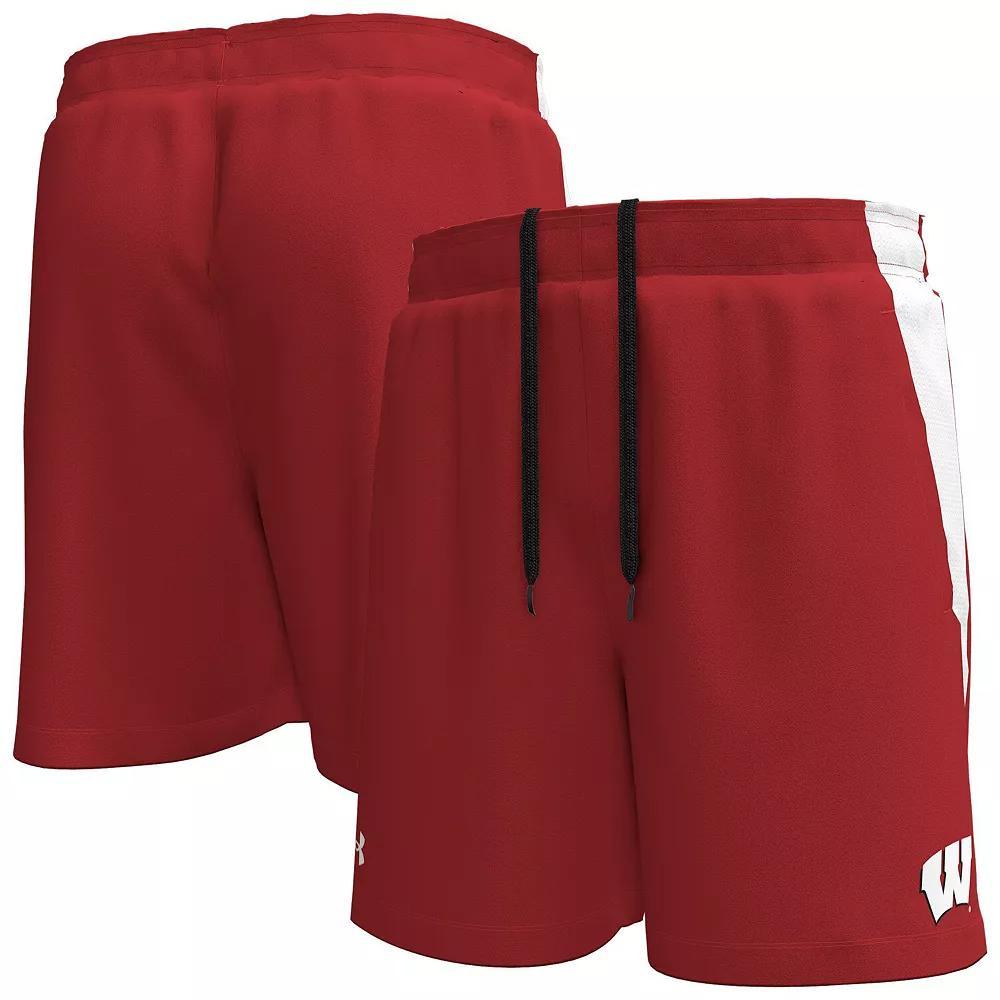 Men's Under Armour Red Wisconsin Badgers  Tech Vent Performance Short, Size: 3XL Product Image