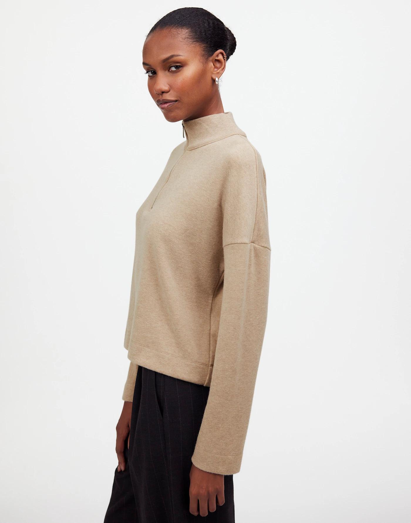 Quarter-Zip Pullover Top Product Image