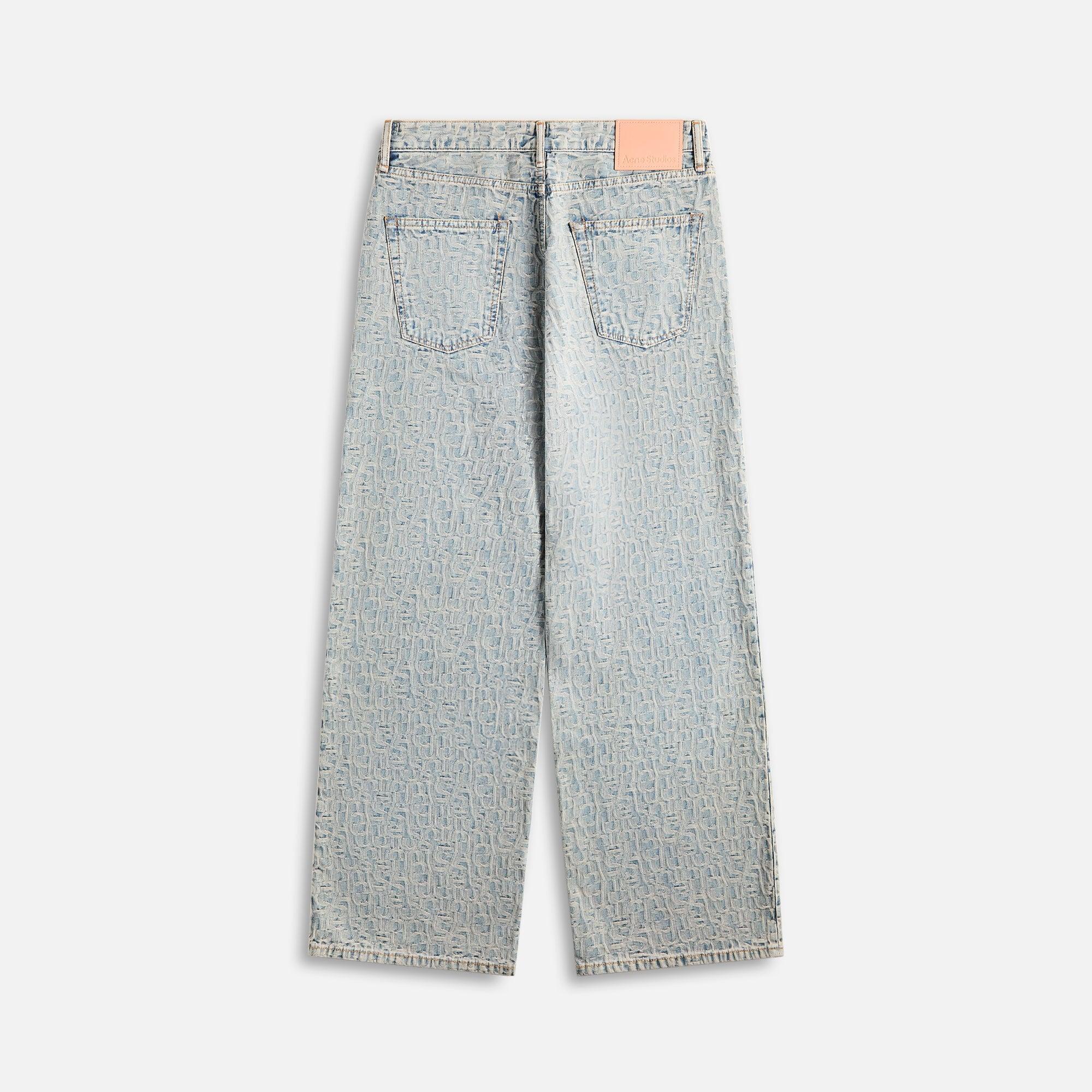 Acne Studios 1981M Fn Monogram Jean - Blue / Beige Male Product Image