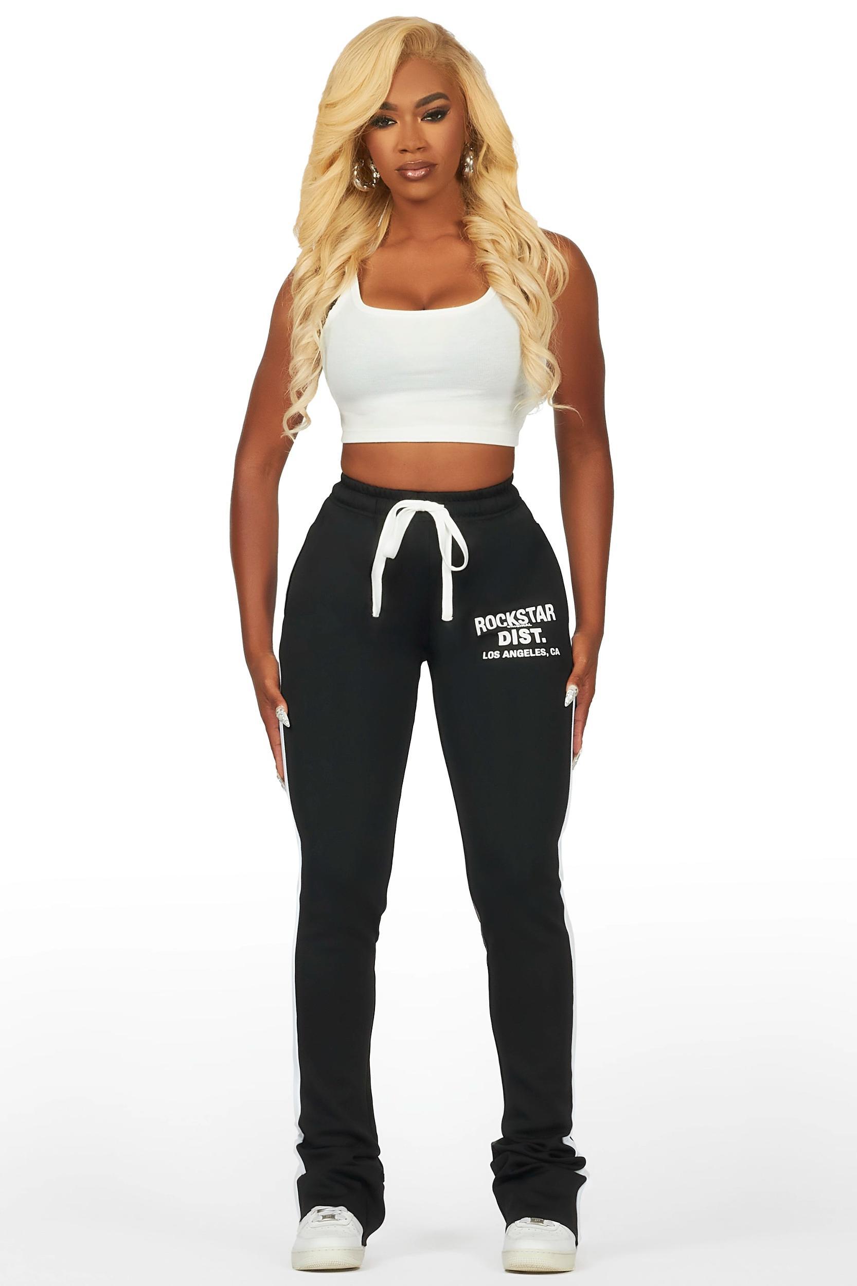 Savannah Black Super Stacked Track Pant Female Product Image