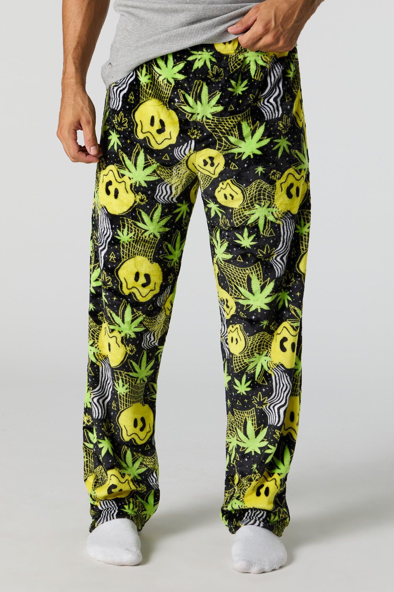 Printed Plush Pajama Pant Male Product Image