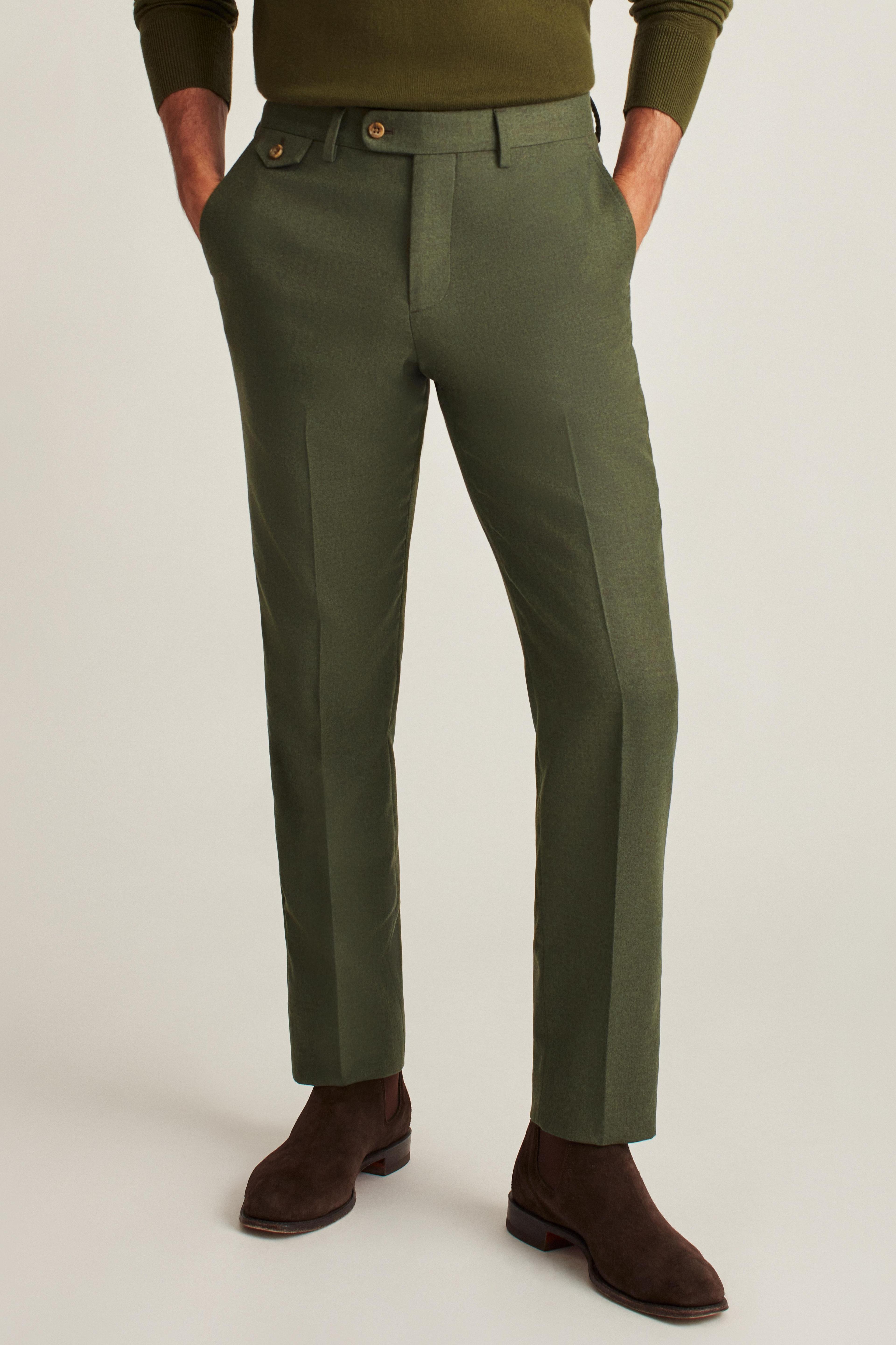 Italian Stretch Brushed Wool Suit Pant Product Image