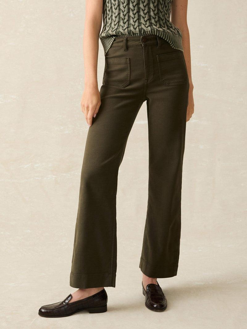 Stretch Terry Patch Pocket Pant - Forest Olive Product Image