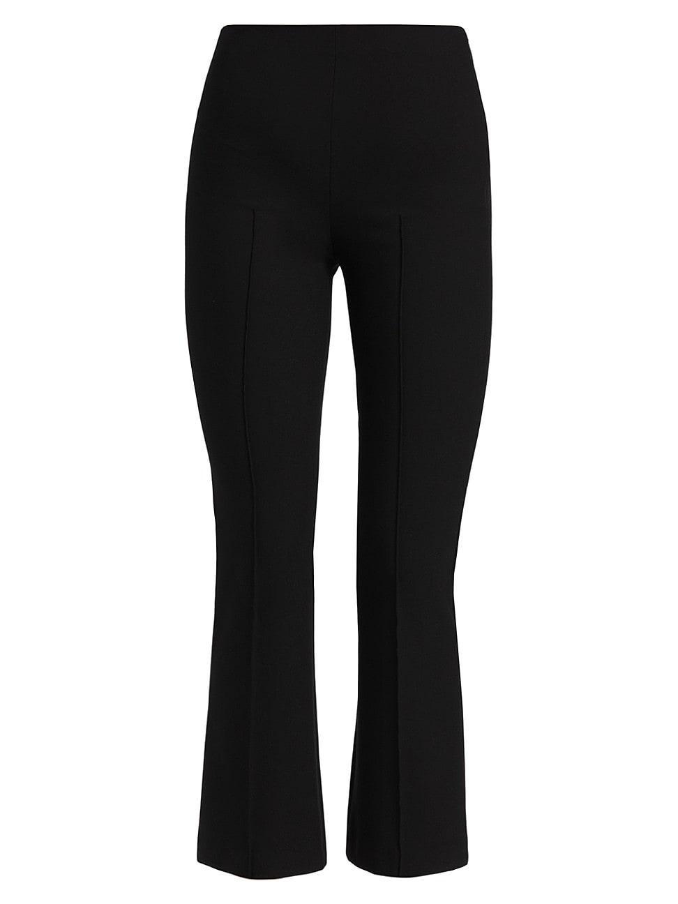 Womens Mid-Rise Pintuck Crop Flare Pants Product Image