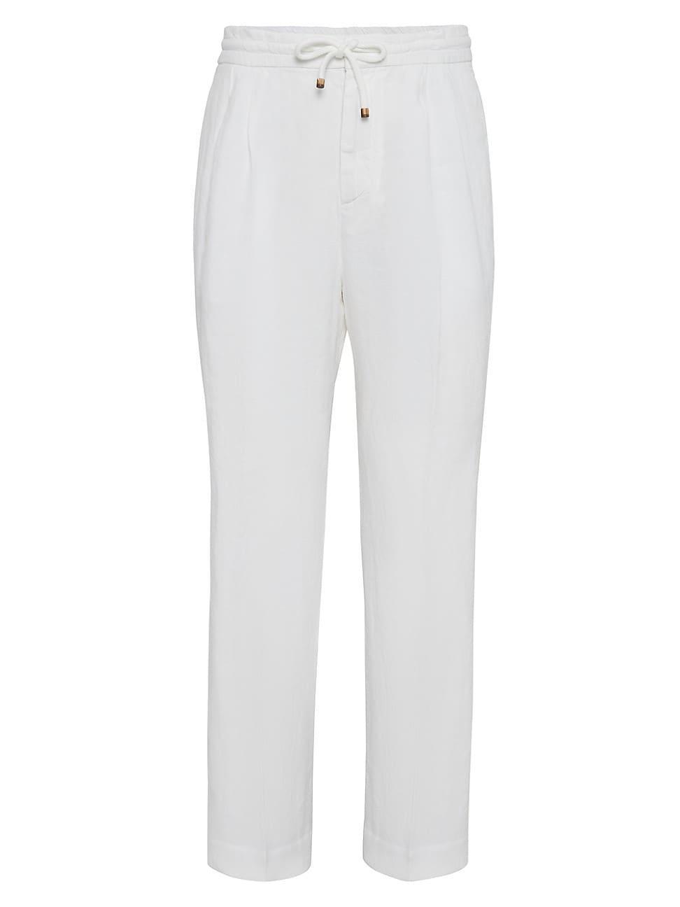 Mens Garment Dyed Leisure Fit Trousers Product Image