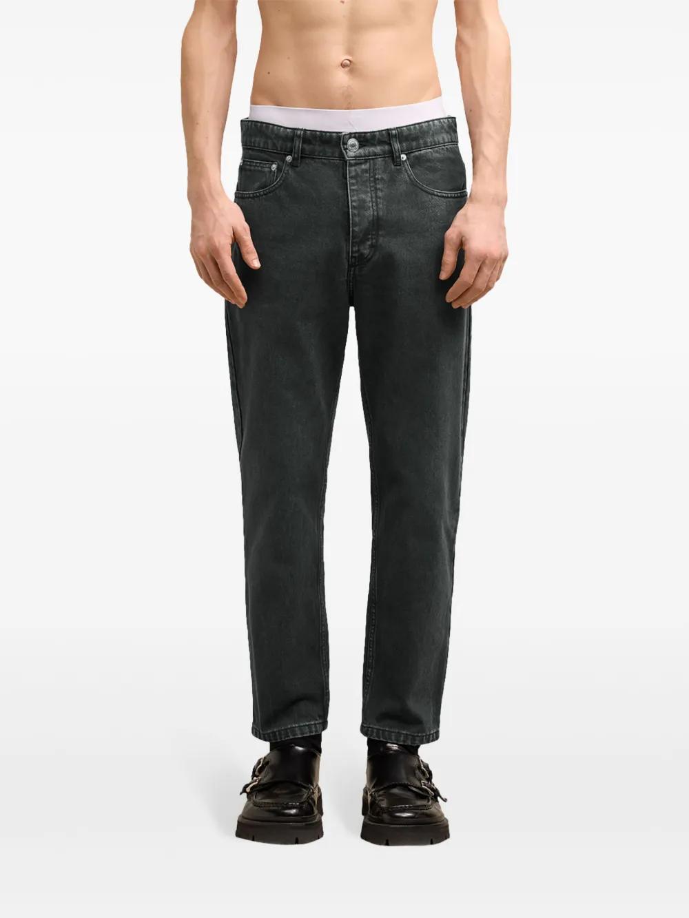 logo patch tapered jeans  Product Image