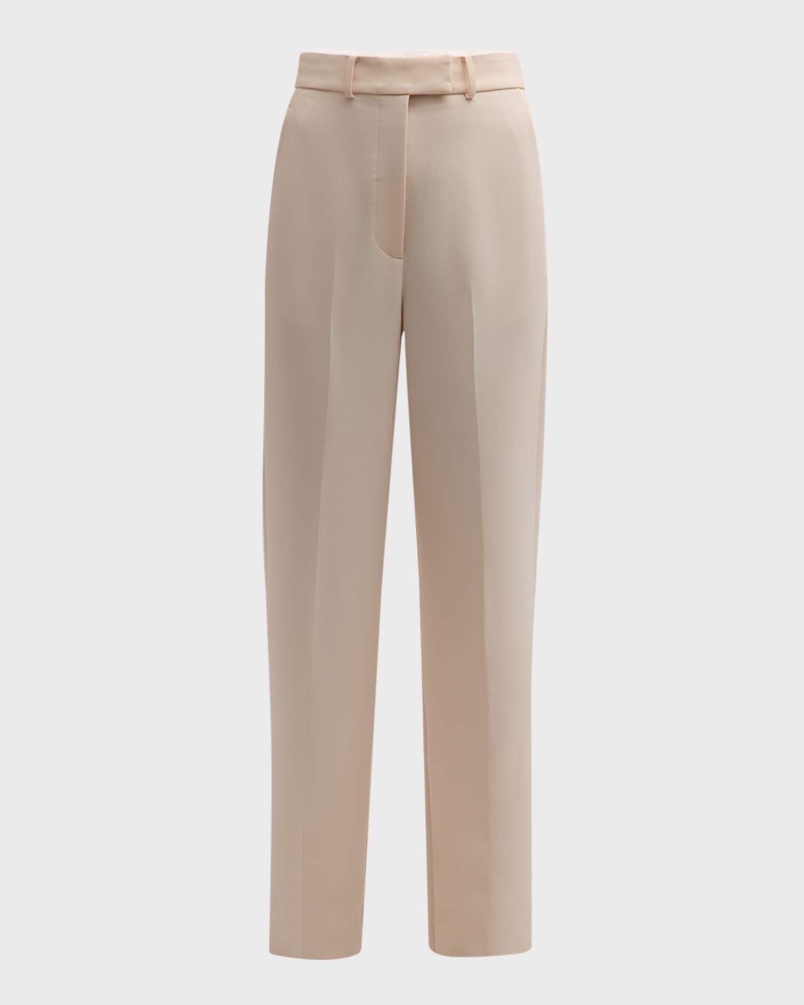 Italian Stretch Cady Straight-Leg Pants Product Image
