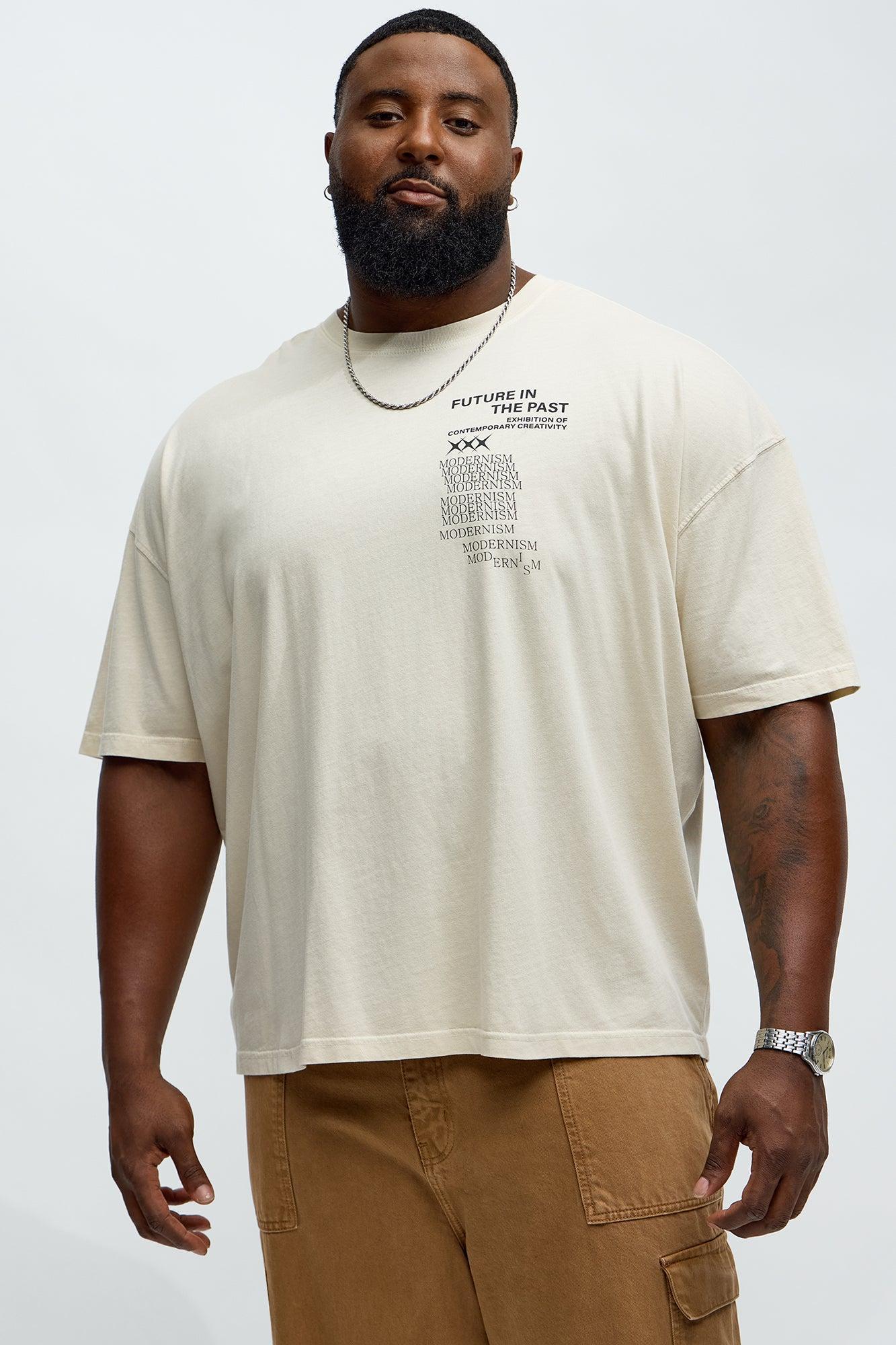 Modernism Art Center Oversized Short Sleeve Tee - Cream Product Image