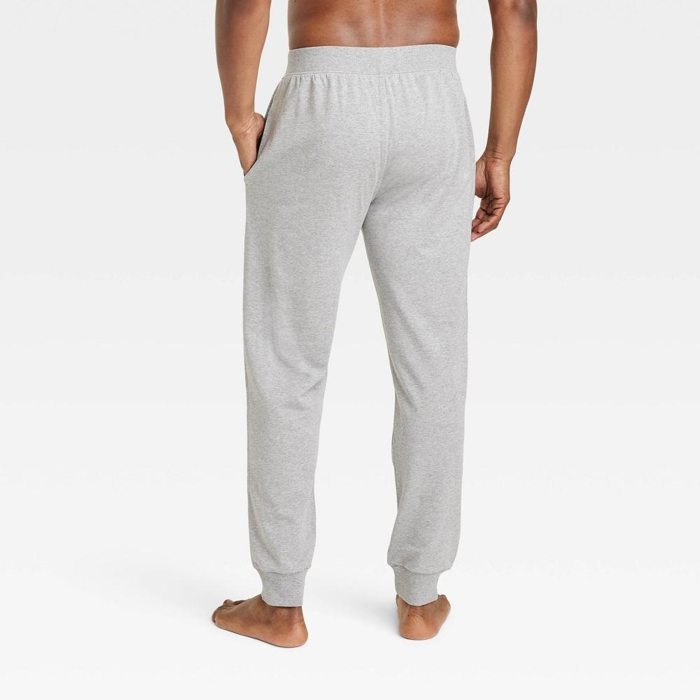 Men's Big & Tall Cotton Modal Knit Jogger Pajama Pants - Goodfellow & Co™ Heathered Gray 5XL Product Image