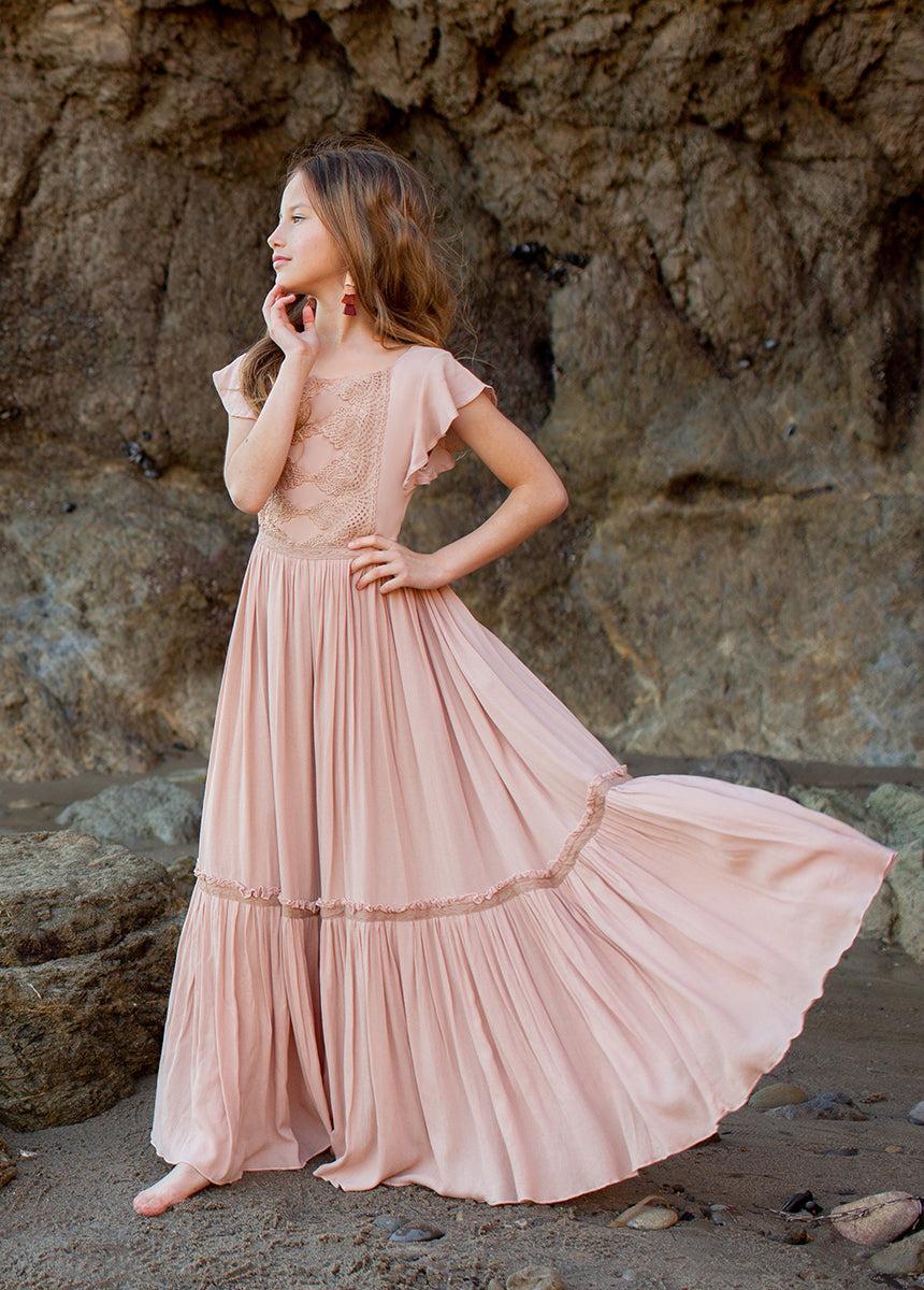 Viola Dress in Desert Shell Girls Product Image