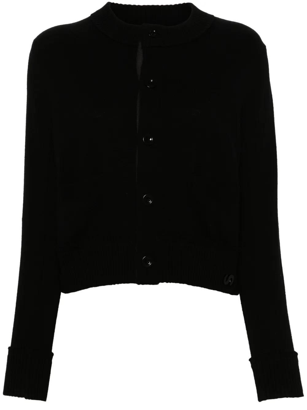 SACAI Wool Cardigan In Black Product Image