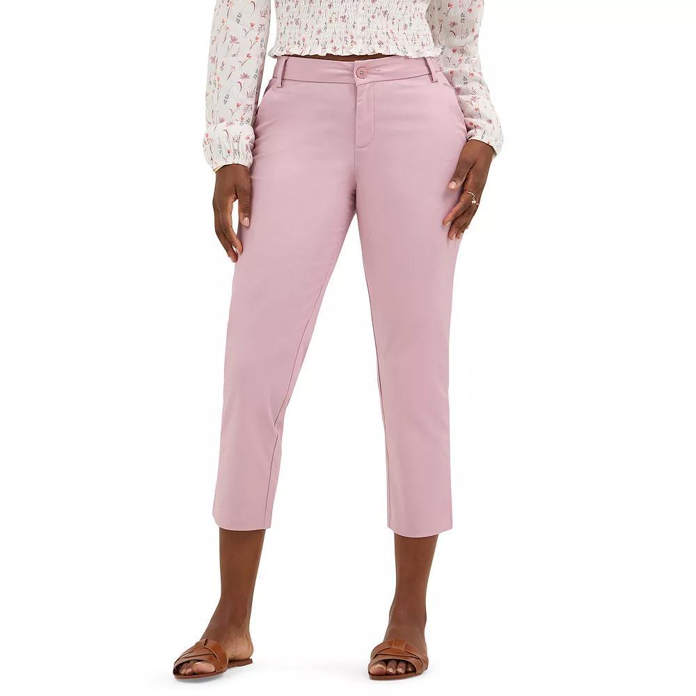 Women's Lee® Wrinkle Free Capri Pants, Size: 8, Soft Pink Product Image