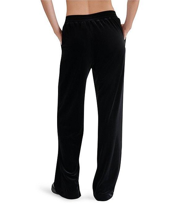 Steve Madden Gilda Stretch Velvet Straight Wide Leg Pull-On Pants Product Image