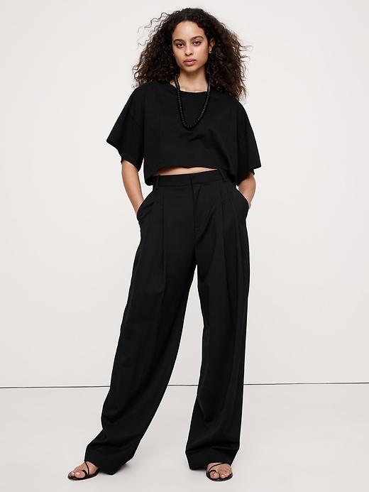 Oversized Cotton Cropped T-Shirt Product Image