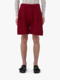 CABLE KNIT SHORTS in red | JW Anderson US  Product Image