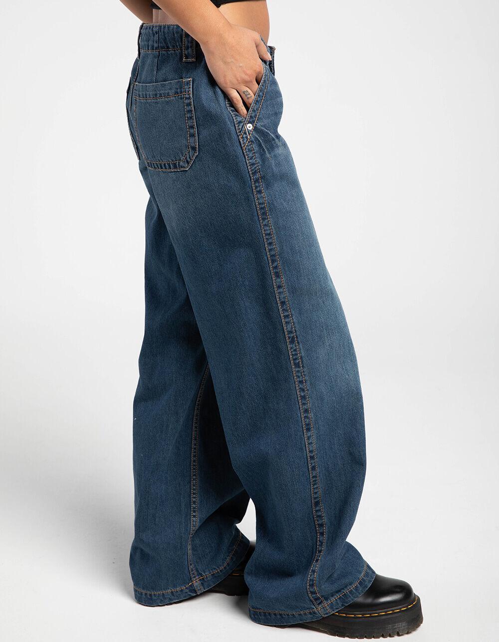 RSQ Womens Low Rise Y2K Baggy Jeans - Dark Wash Product Image