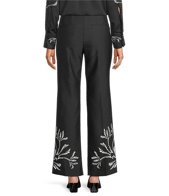 Marella Coordinating Egizio Crepe Back Satin Placement Print Flare Leg Pants Product Image