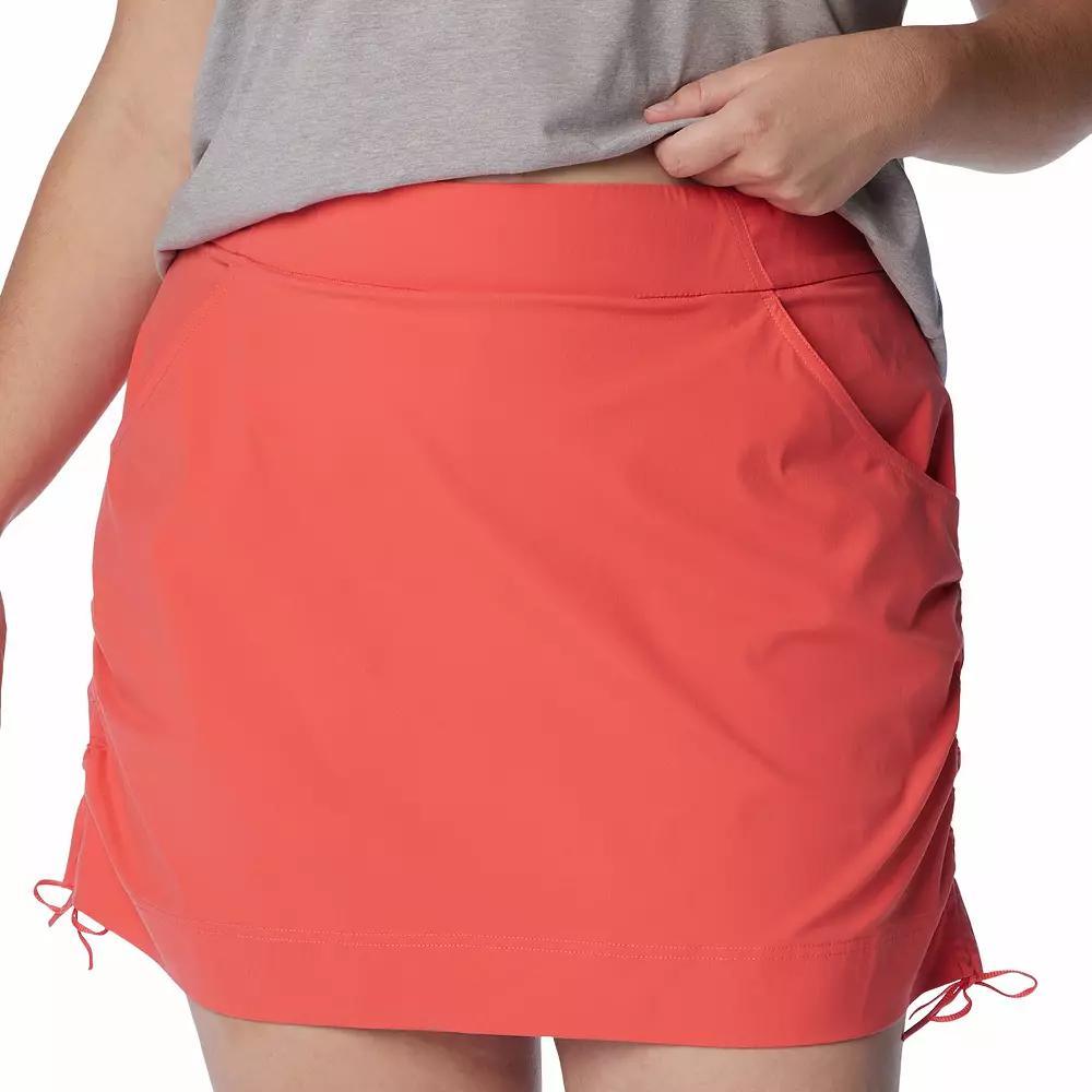 Plus Size Columbia Anytime Casual Ruched Skort, Women's, Size: 2XL, Juicy Product Image