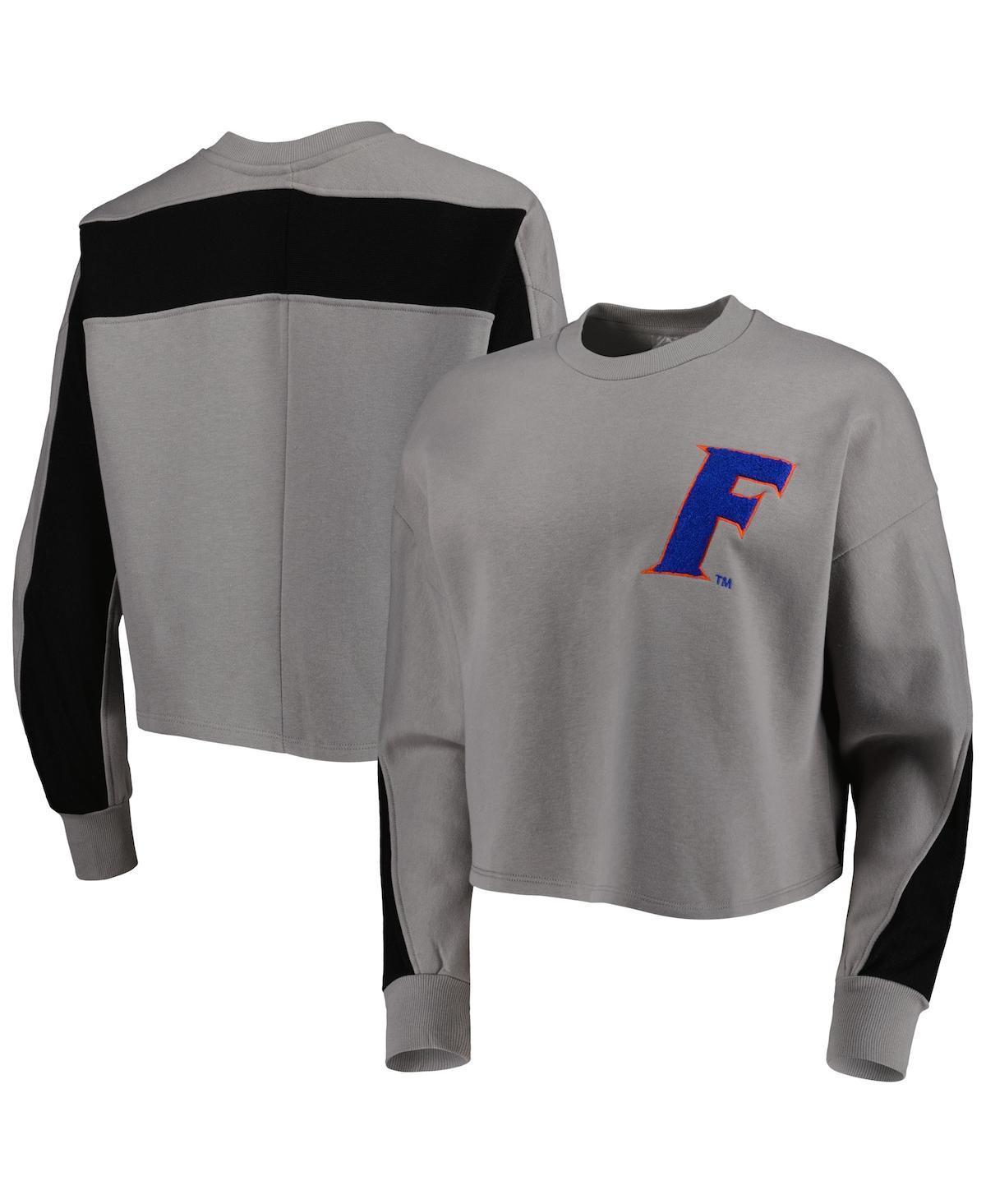 Women's Gameday Couture Gray Florida Gators Back To Reality Colorblock Pullover Sweatshirt, Size: 2XL, Grey Product Image
