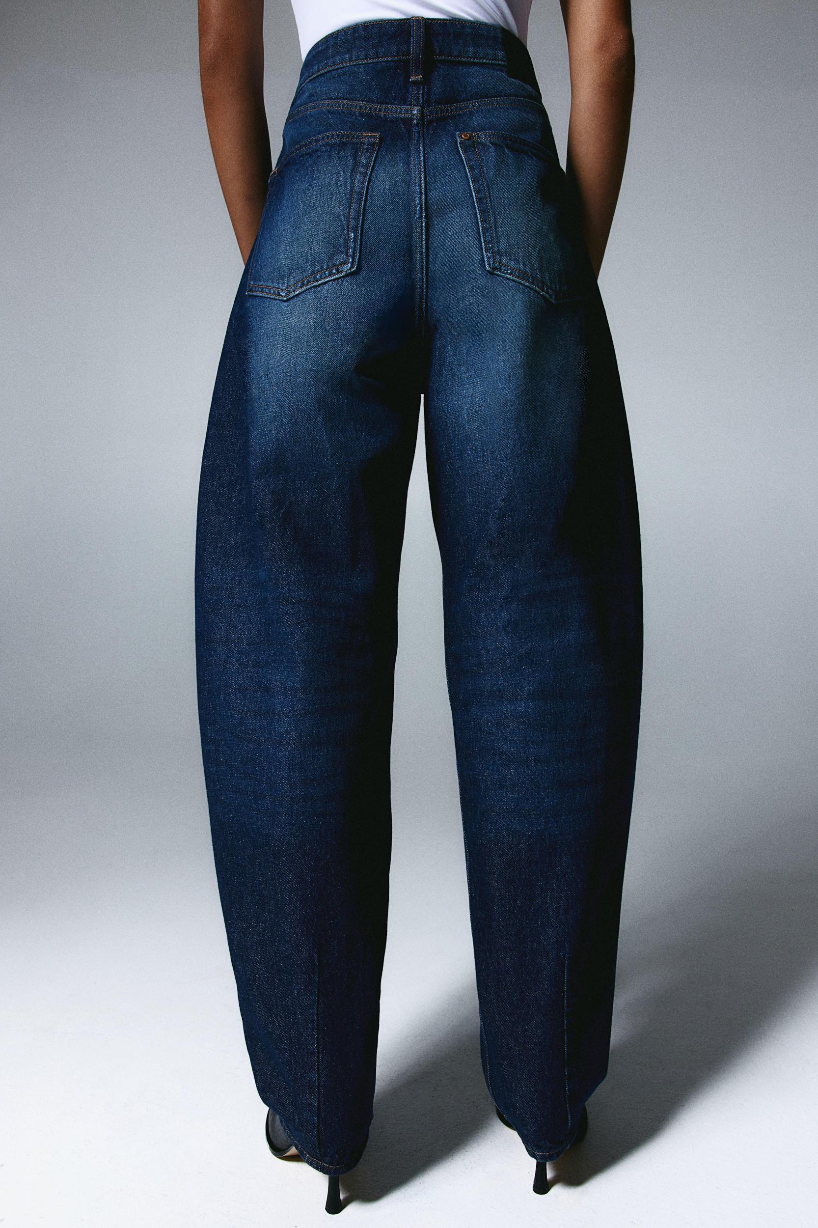 High Rise Barrel Leg Jeans Product Image