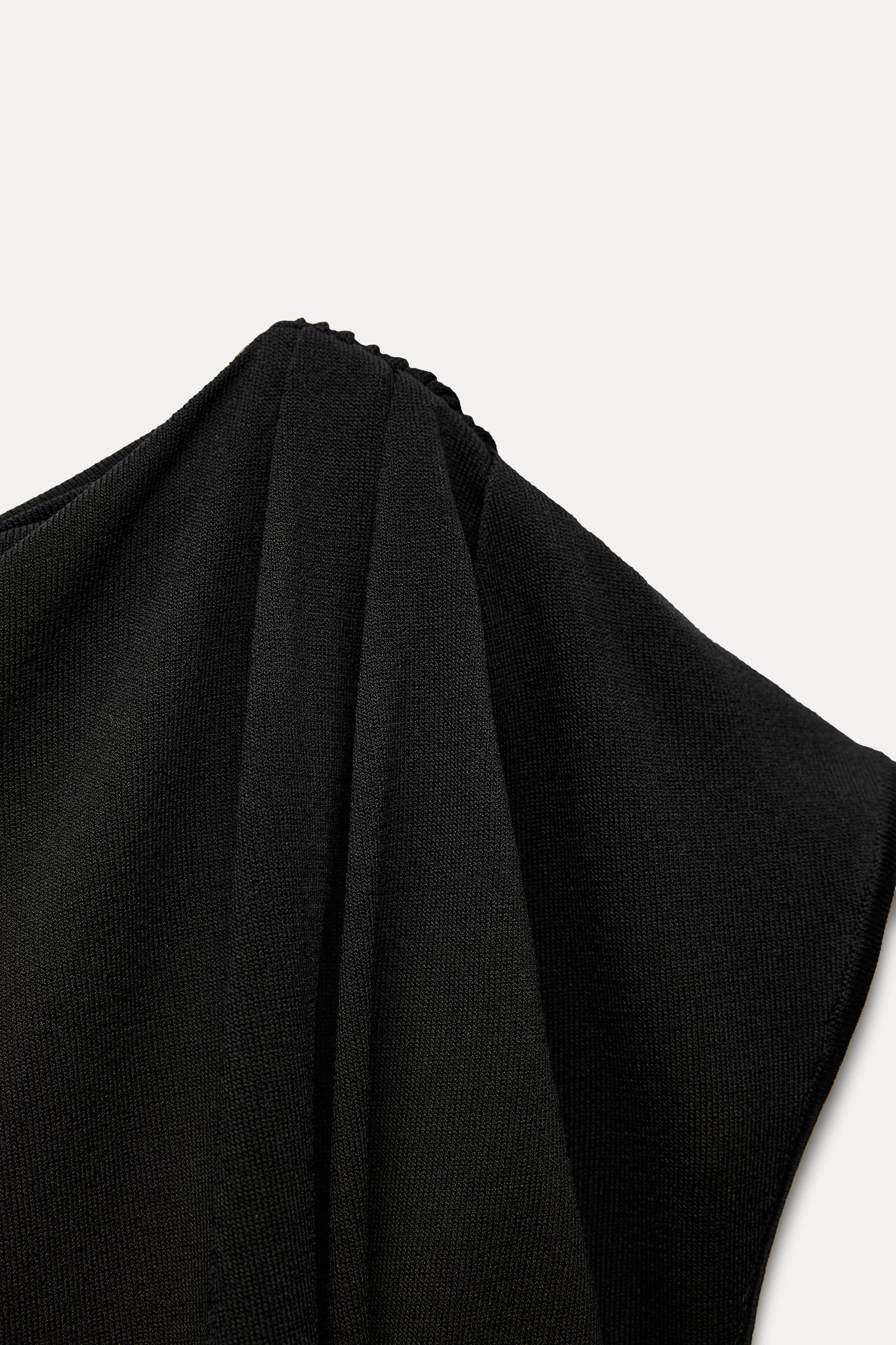 DRAPED KNIT DRESS Product Image