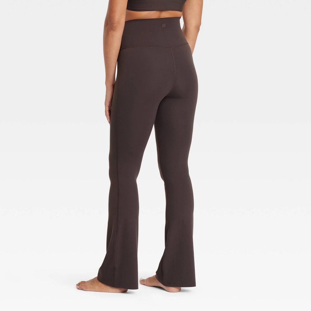 Women's Everyday Soft Ultra High-Rise Flare Leggings - All In Motion™ Dark Brown L Product Image