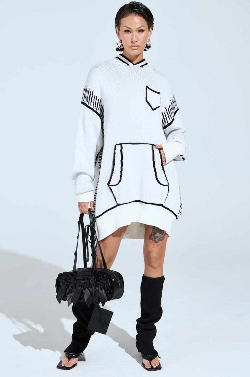 SKETCH IT KNIT SWEATSHIRT DRESS Product Image