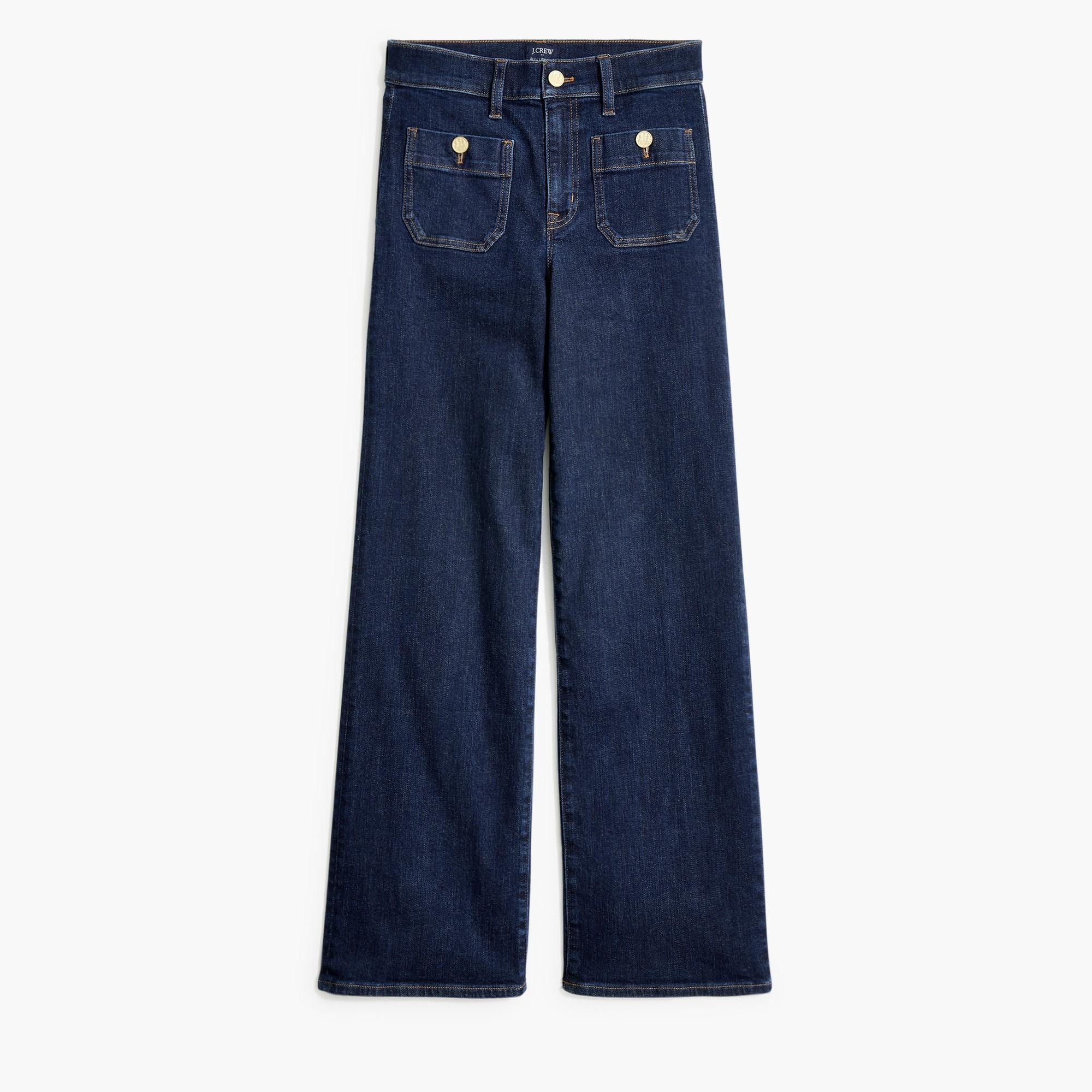 Slim wide-leg sailor jean in all-day stretch Product Image