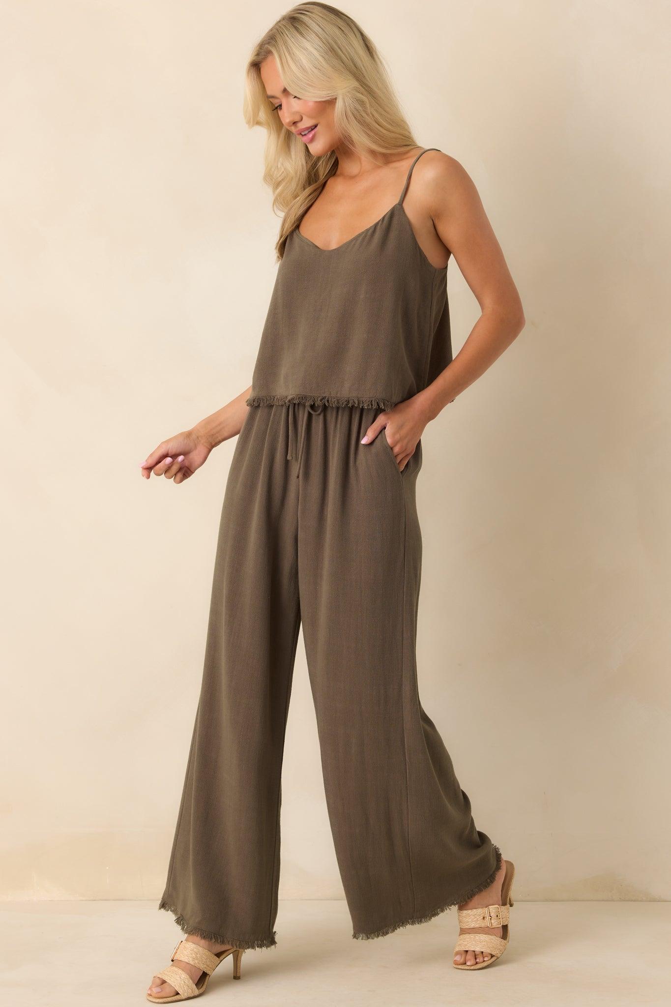 Z Supply Brown Soren Linen Pants Product Image